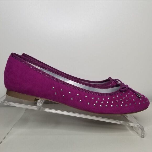 Arizona Jean's‎ Co Womens Fuchsia Studded Slip On Ballet Flats Size 9M - Picture 5 of 16
